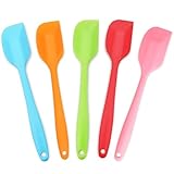 5 Stück Silikon Teigschaber, Hitzebeständig Spatel Set, Backen Kochen...