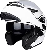 Motorrad Klapphelm mit Doppel Sonnenblende Fullface Helm DOT/ECE...