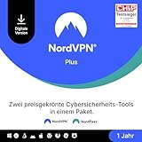 NordVPN Plus, 1 Jahr, VPN- und Passwort-Manager-Software-Bundle, Digitaler...