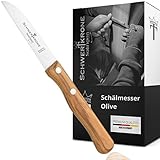 Schwertkrone Schälmesser Solingen Olivenholz | Obstmesser | Gemüsemesser...