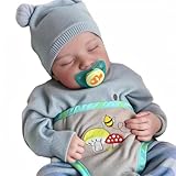 BABESIDE Reborn Puppe, 17 Zoll, handwaschbar, für Babys, Jungen, Körper...