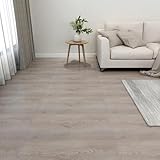 Tidyard PVC-Fliesen Selbstklebend 55 STK. 5,11 m² Taupe, Vinylboden...