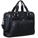 ROYALZ 'Chicago' Leder Umhängetasche Herren Laptoptasche 15,6 Zoll...