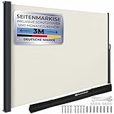 KESSER® Seitenmarkise ausziehbar Markise 160 x 300 cm Blickdicht...