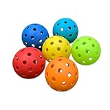 Pozzobon Floorball & Unihockey Ball, Pickle Ball, Pickleball 6er Set,...