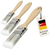 ORGAFLIX Lasurpinsel 30mm Premium - 3er Set - Kein Borstenverlust - Lasur...