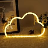 AOOTE Cloud Neon Lights,LED Wolken Neonlicht,Neon Light Sign Cloud, USB und...