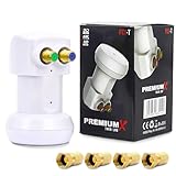 Premium X PXV-T Twin LNB - 2-Fach LNC Kopf mit LTE-Filter - 2 Teilnehmer -...