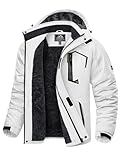 KEFITEVD Skijacke Herren Winddicht Softshelljacke Winter Warm Outdoorjacke...