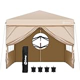 Sekey Pavillon 3x3 mit 4 Seitenteile, Faltpavillon Wasserdicht Stabil...