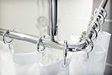 2er ALU WINKELSTANGE BARRIEREFREI 120x120 EXTRA LANG DUSCHVORHANG STANGE!...