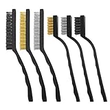 Shenzhongxin 6 Stück Drahtbürsten Set, Stahl, Metallrost Bürsten, Nylon...