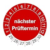 50 Prüfplaketten nächster Prüftermin - 2025 bis 2030-30 mm - nachhaltig...