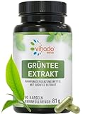 Vihado Grüntee Kapseln, 2259 mg Grüner Tee Extrakt pro Tagesdosis – mit...