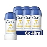 Dove Antitranspirant Deo Stick Original mit 1/4 Pflegecreme Deodorant...