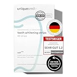 Uniquesmile Zahnaufhellung Whitening Strips - Testsieger 2024 - Bleaching...