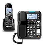 Amplicomms BigTel 1580 Combo DECT Großtasten Telefon, Anrufbeantworter,...