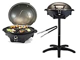 Großer Elektro Kugelgrill mit Grillzange - als Standgrill und Tischgrill...