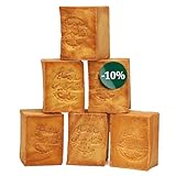 Grüne Valerie® Original Aleppo Seife Set 6 x 200g (1.200g) mit 40%/60%...