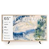 CREATE / TV Art Matte/Fernsehen Smart QLED 4K 65' Naturholz/Blendfreier...