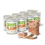 ration1 Roggen-Mischbrot 8 x 350g - Dosenbrot 10 Jahre haltbar! Abgepacktes...