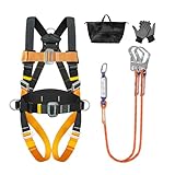 JAOGAUS Auffanggurt Absturzsicherung Sicherheitsgurt mit Lendenpolster –...