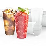AOLUXLM 50 Stück Partybecher Set, Trinkbecher Bruchsichere Mehrwegbecher...