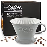 Creano Porzellan Kaffeefilter - Filter Größe 4 für Filtertüten Gr. 1x4...