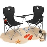BigDean 2er Set Campingstuhl extra hohe Lehne max. 150kg belastbar...