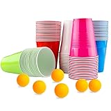 Vexillic Plastikbecher, 70 Stück 400ML Partybecher Gaming Pong Mehrweg...