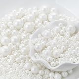 Essbare Perlen für Torten Weiß - 500g Essbare Weiße Zuckerperlen, weiß...