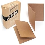 Japun - 50er Set blanko Falt-Karten - Klapp-Karten zum gestalten,...