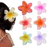 Blumen Haarklammern Set, 7 Farben Hawaii Haarspange Für Frauen, Starker...