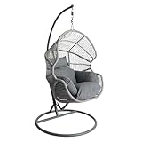 Ogarden Hängesessel Kuba – Luxus Ei Stuhl mit Grauem Standard – Grauer...