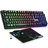 EMPIRE GAMING - Armor RF800 Wireless Wiederaufladbare Gaming Tastatur und...