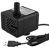 USB Mini Tauchwasserpumpe (DC 5V 1-3W 200L/H) Einstellbare, ultraleise...