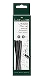 Faber-Castell 129298 - Zeichenkohle Pitt natürlich, 12 natürliche Kohlen...