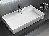 Aqua Bagno | Modernes Waschbecken weiß, Loft Air Design, Keramik...