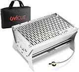 ovicue Grill klein M | Mobiler Steck-Gasgrill – Tragbarer Edelstahlgrill...