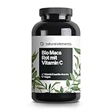 Bio Maca Rot – 3000 mg Bio Maca rot pro Tagesdosis – 180 Kapseln –...