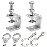 LEAUM Edelstahl C-Zwingen 6 Teiliges Set, C Klemme Kieferöffnungen 30mm...