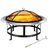 Gardebruk® Feuersschale für den Garten 75cm mit Funkenschutz Schürhaken...