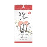 Planer für Zwei 2026: Wandkalender mit zwölf Monatsseiten mit 4 Spalten...