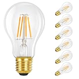 Kowanie LED E27 Vintage Lampe - 4W A60 Warmweiss Glühbirne 2700K...