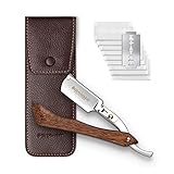 Störtebekker® Premium Rasiermesser mit Holzgriff im handgefertigten...