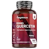 Reines Quercetin 1000mg pro Portion - 180 vegane Kapseln - 3 Monate Vorrat...