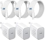 3er-Pack USB C 25W Ladegerät Ladekabel, Schnellladegerät PD3.0 Stecker...
