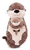 NICI Kuscheltier Otter Oda & Odalina 40 x 20 cm – 2-in-1 Kuschelkissen...