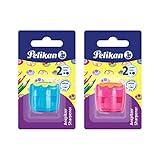 Pelikan 700429 Doppeldosenanspitzer Flower, 1 Stück, farbig sortiert -...