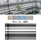Sekey Balkon Sichtschutz Balkonabdeckung HDPE 220 g/m², 75x600cm, Leicht...